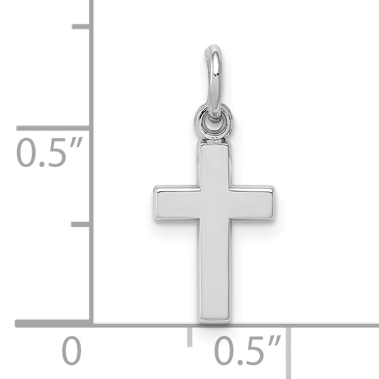 10k White Gold Cross Charm Secondary image