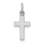 10k White Gold Cross Charm