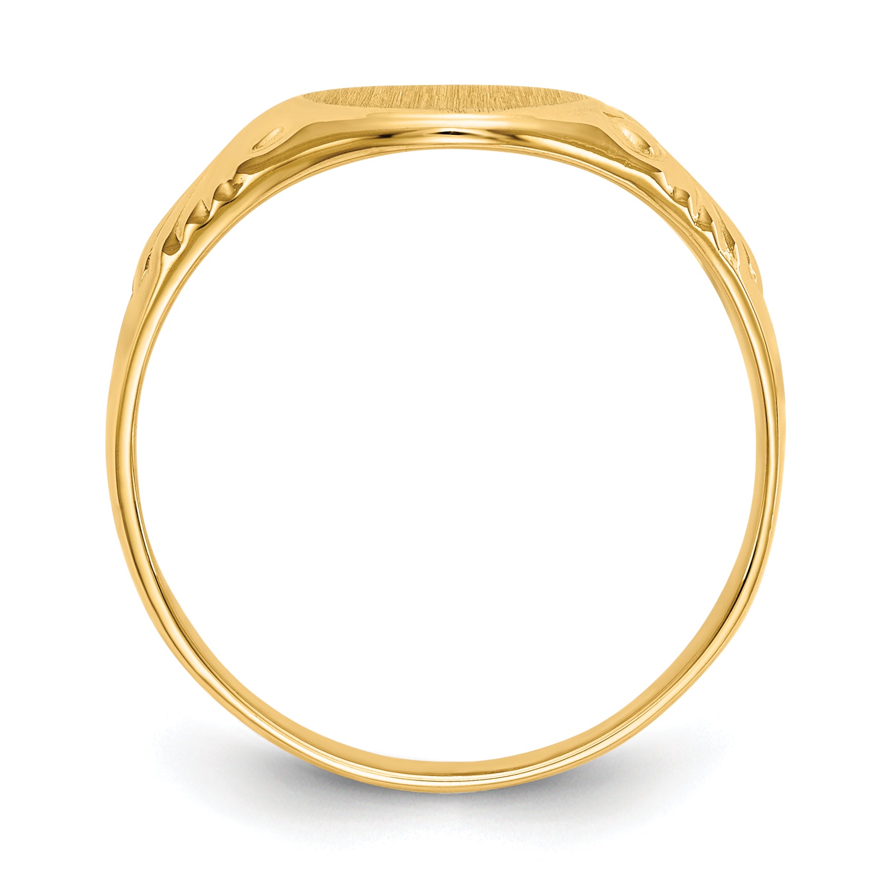 10k 10.0x7.5mm Closed Back Signet Ring Secondary image