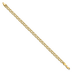 10k Solid Double Link Charm Bracelet