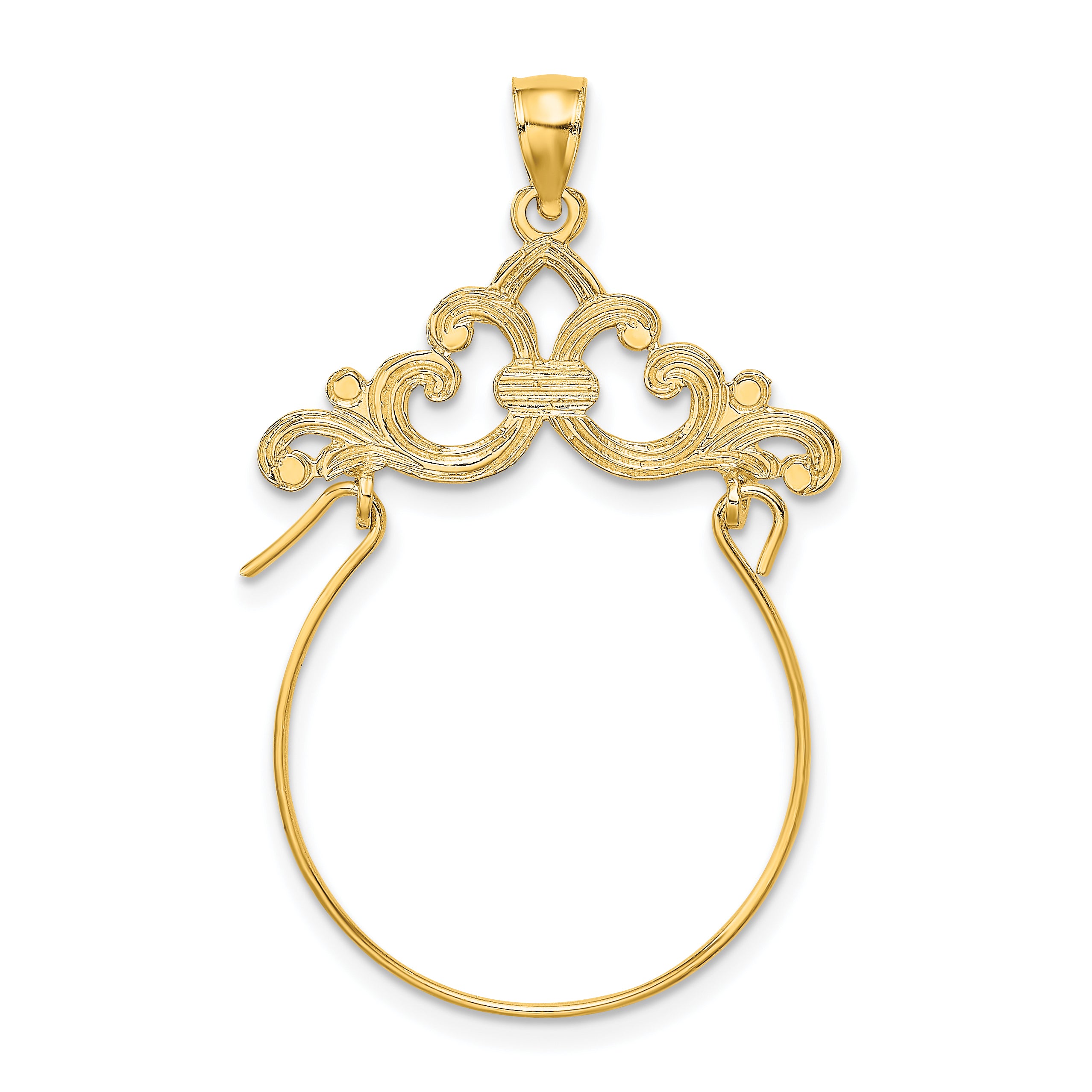 10K Scroll Framed Charm Holder Main image