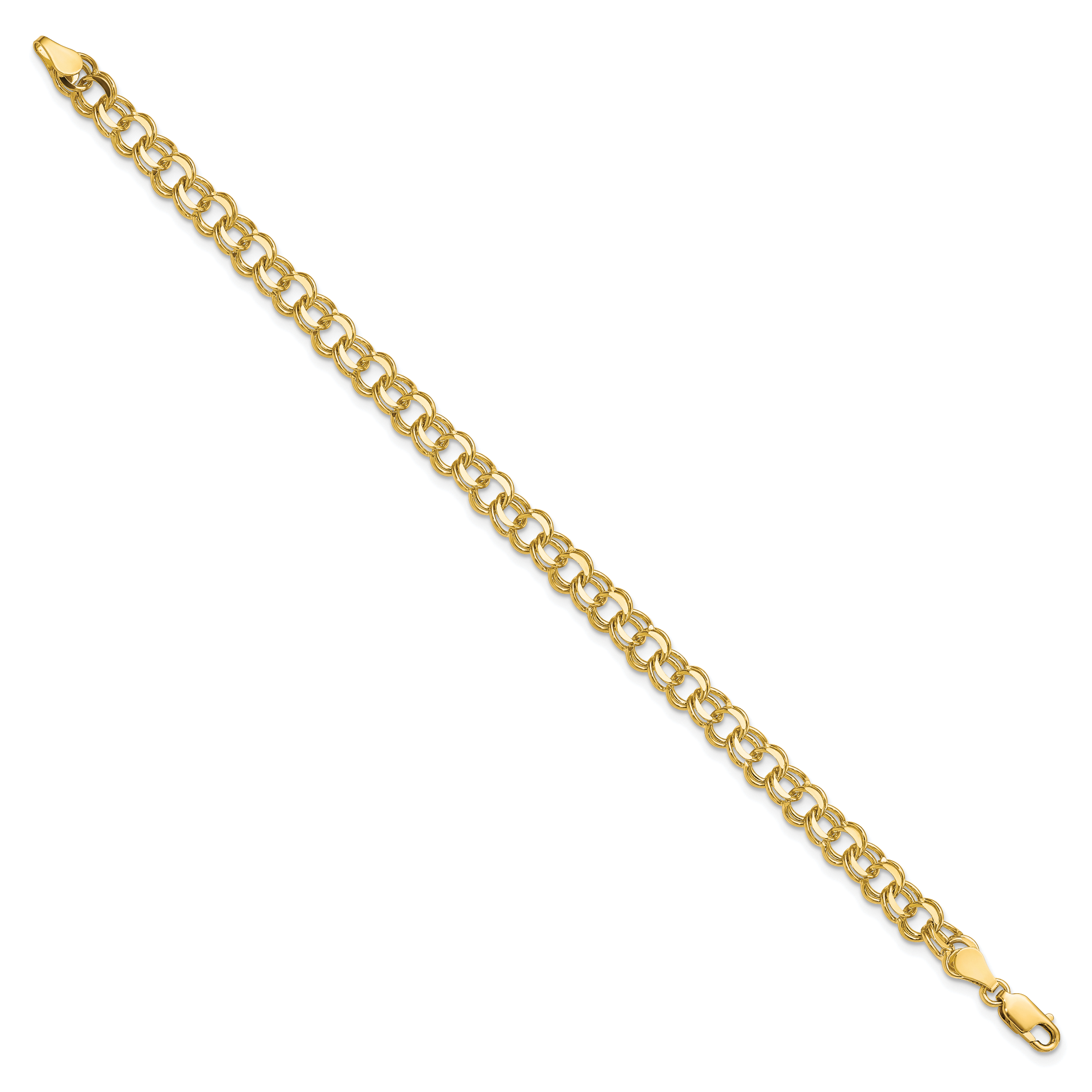 10KY Solid Double Link Charm Bracelet Secondary image