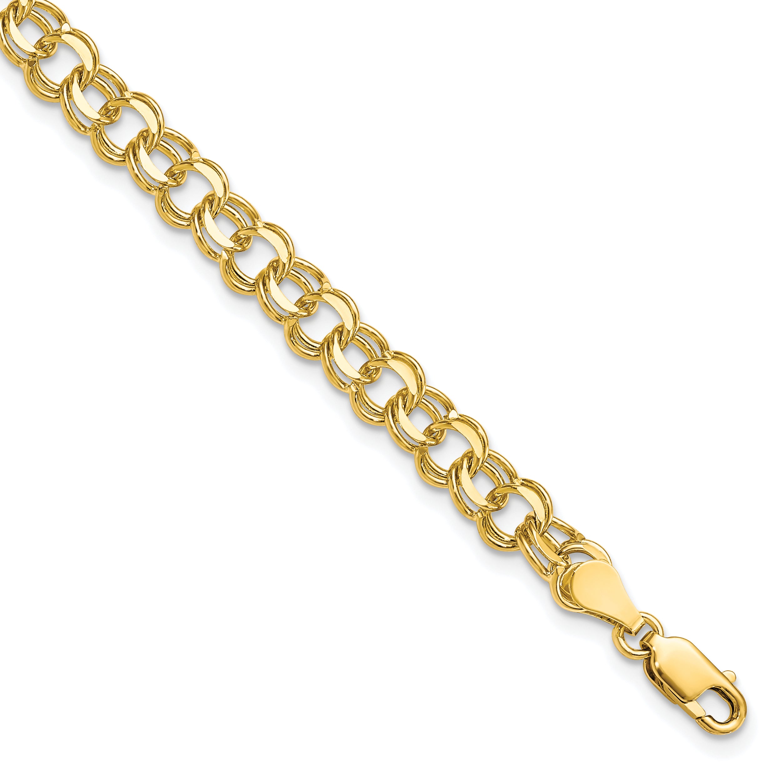 10KY Solid Double Link Charm Bracelet Main image