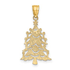 10K Polished Christmas Tree Pendant