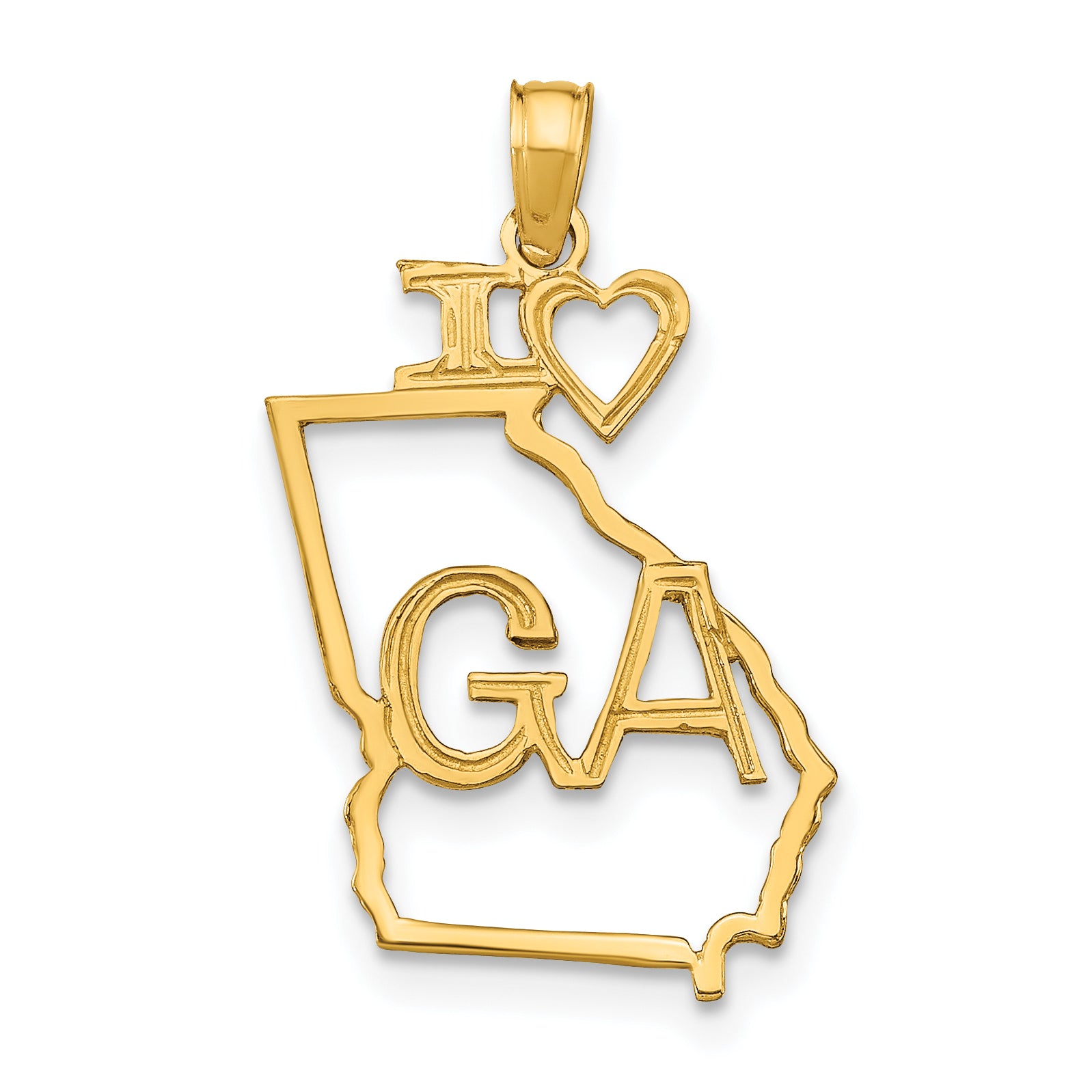 10K Solid Georgia State Pendant Main image