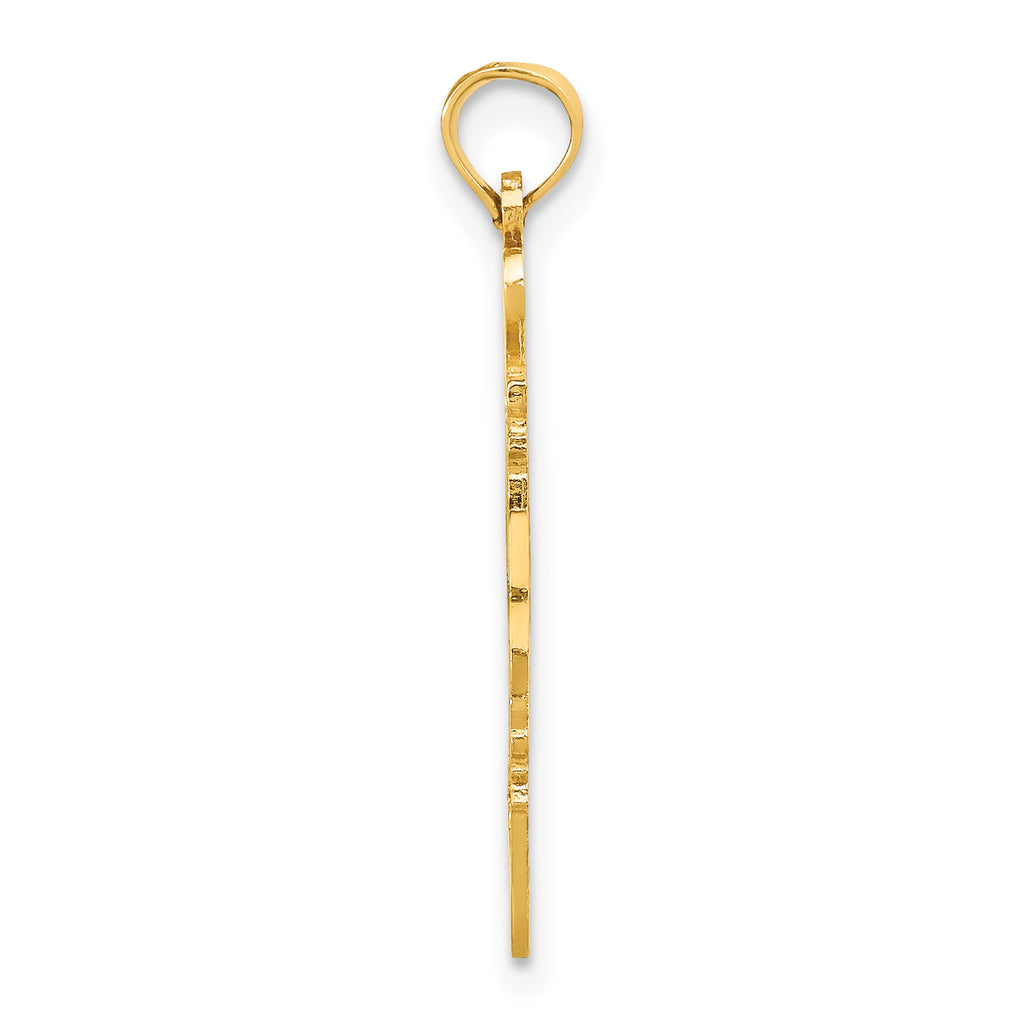10K Solid New Jersey State Pendant
