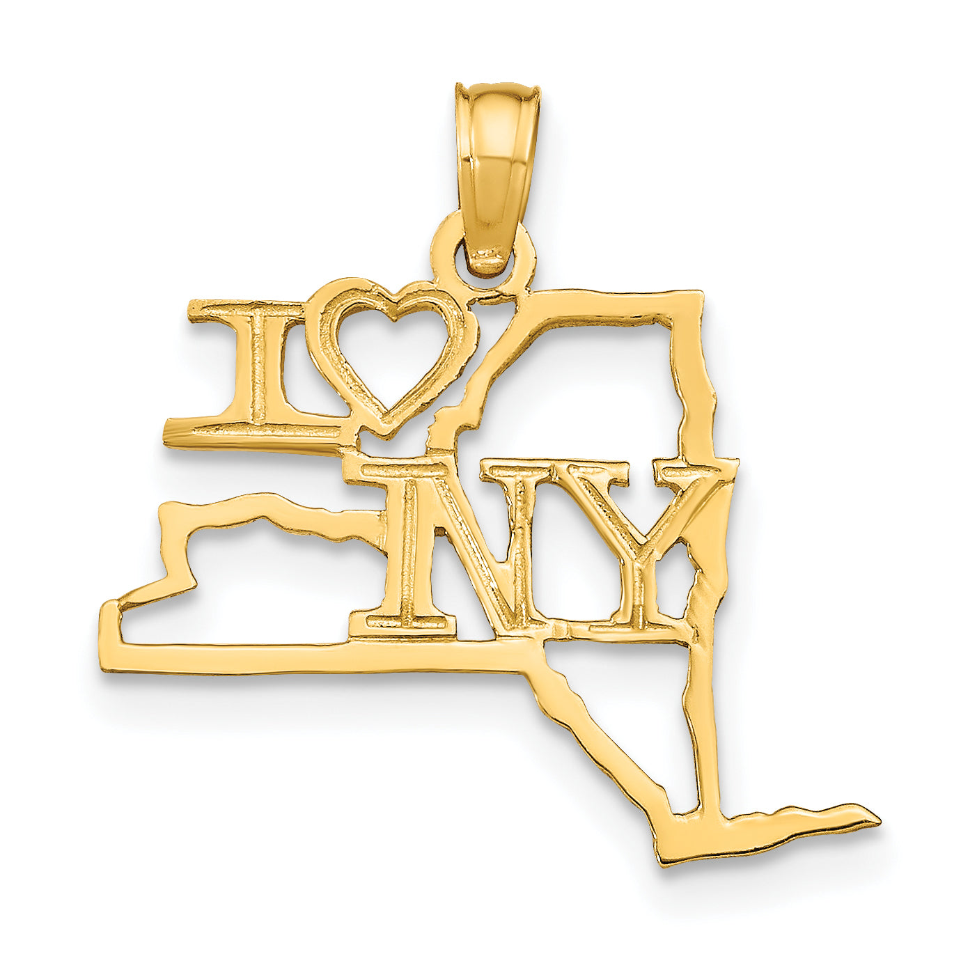 10K Solid New York State Pendant Main image