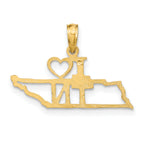10K Solid Tennessee State Pendant