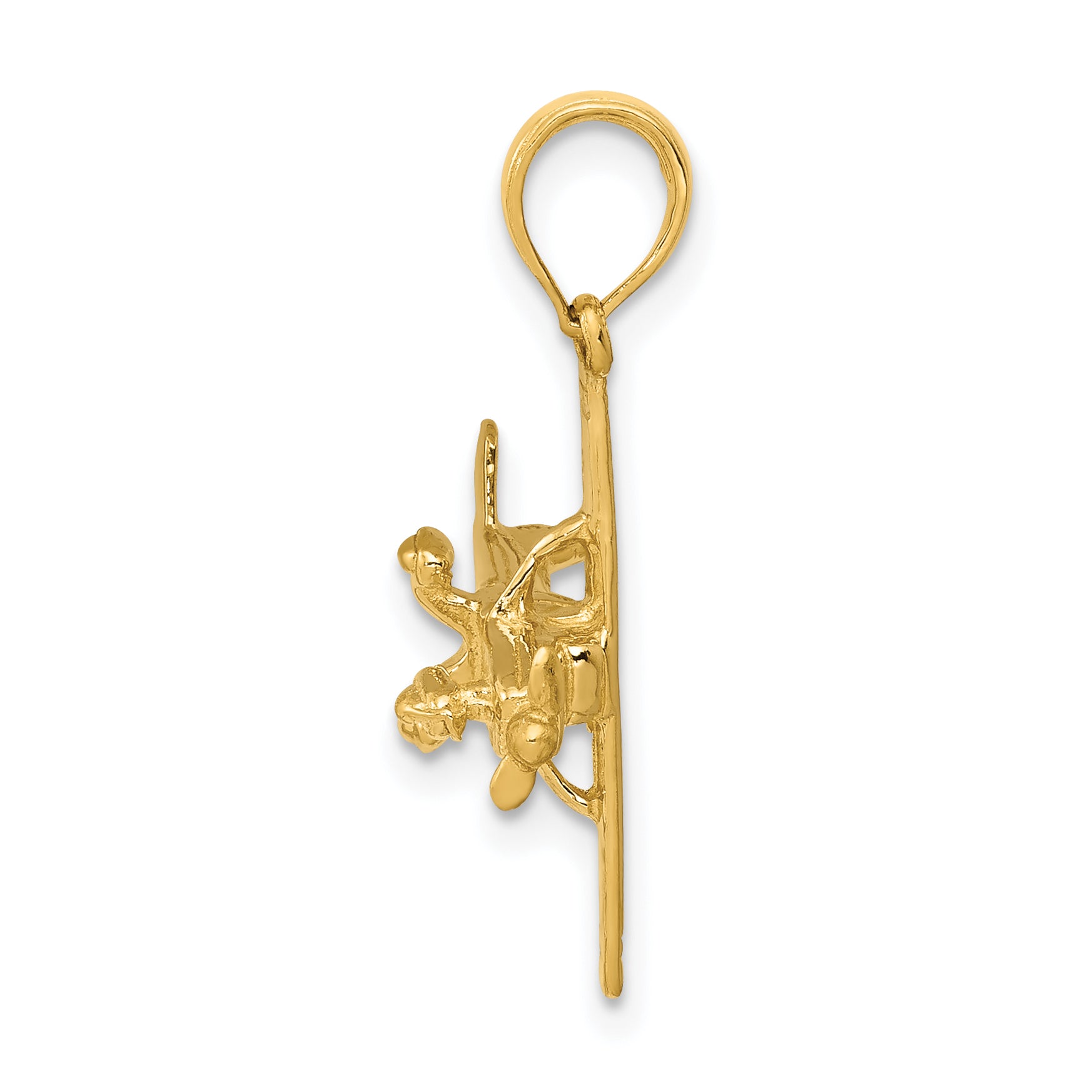 10k 3-D High-Wing Airplane Pendant Secondary image