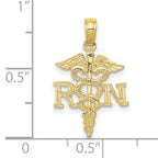 10K None RN Caduceus Pendant - view 3