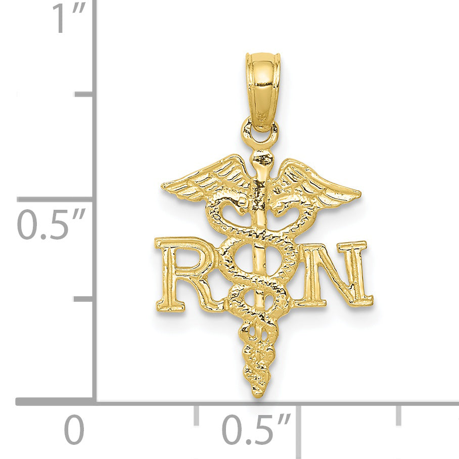 10K None RN Caduceus Pendant - view 3