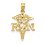 10K None RN Caduceus Pendant