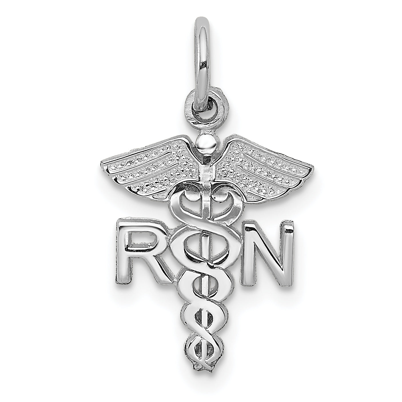 10k White Gold RN Charm Main image