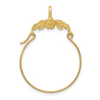 10k Polished Floral Charm Holder