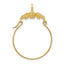 10k Polished Floral Charm Holder
