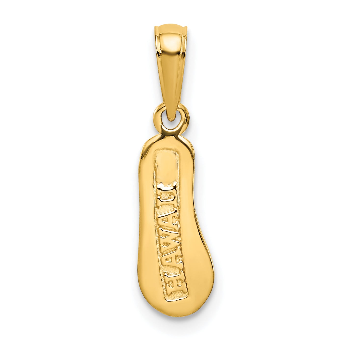 10K 3-D Hawaii Flip-Flop Pendant