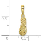 10K 3-D Hawaii Flip-Flop Pendant