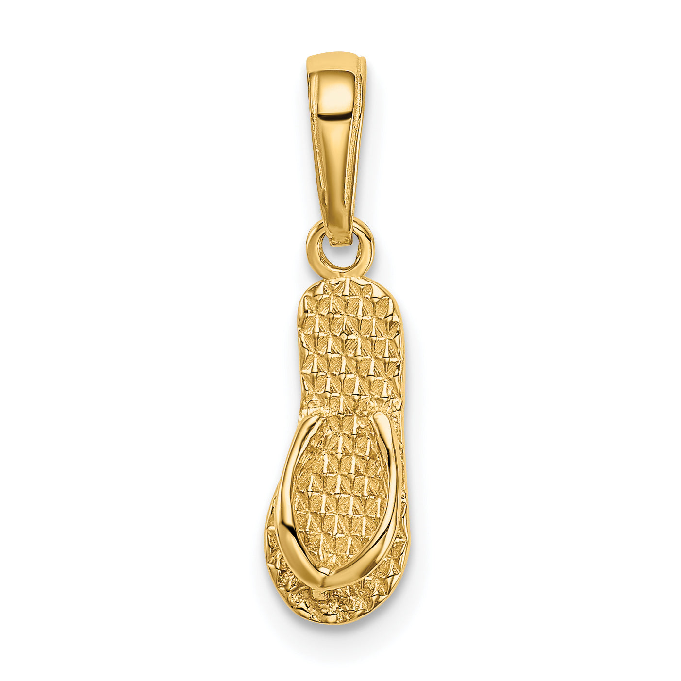 10K 3-D Hawaii Flip-Flop Pendant Main image