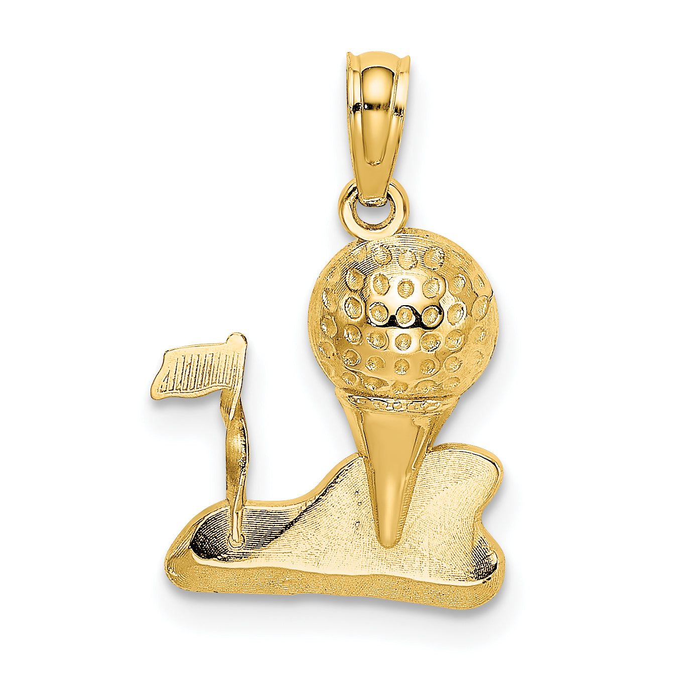 10k Solid Polished Golfing Charm Main image
