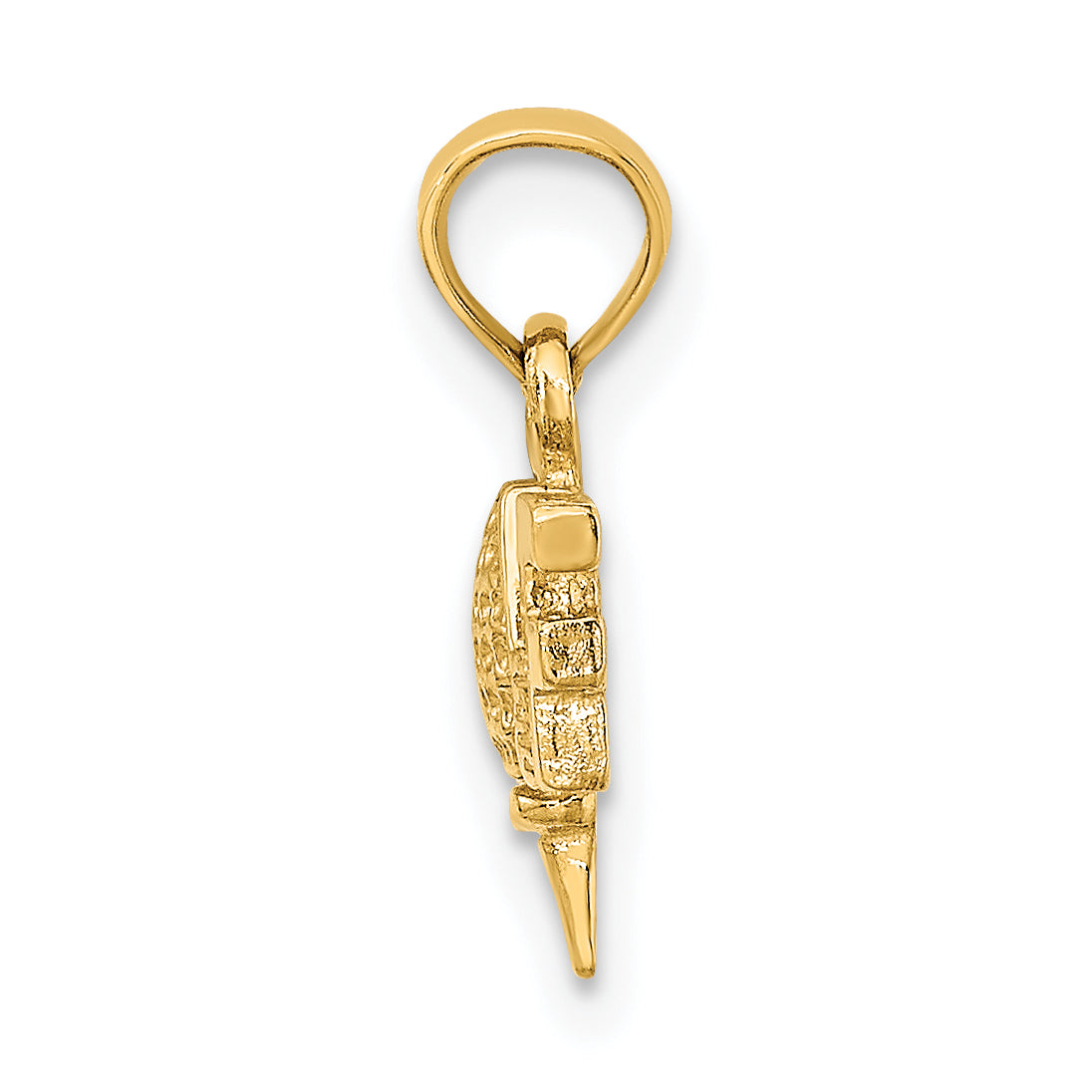 10K Solid Polished GOLF Pendant Secondary image