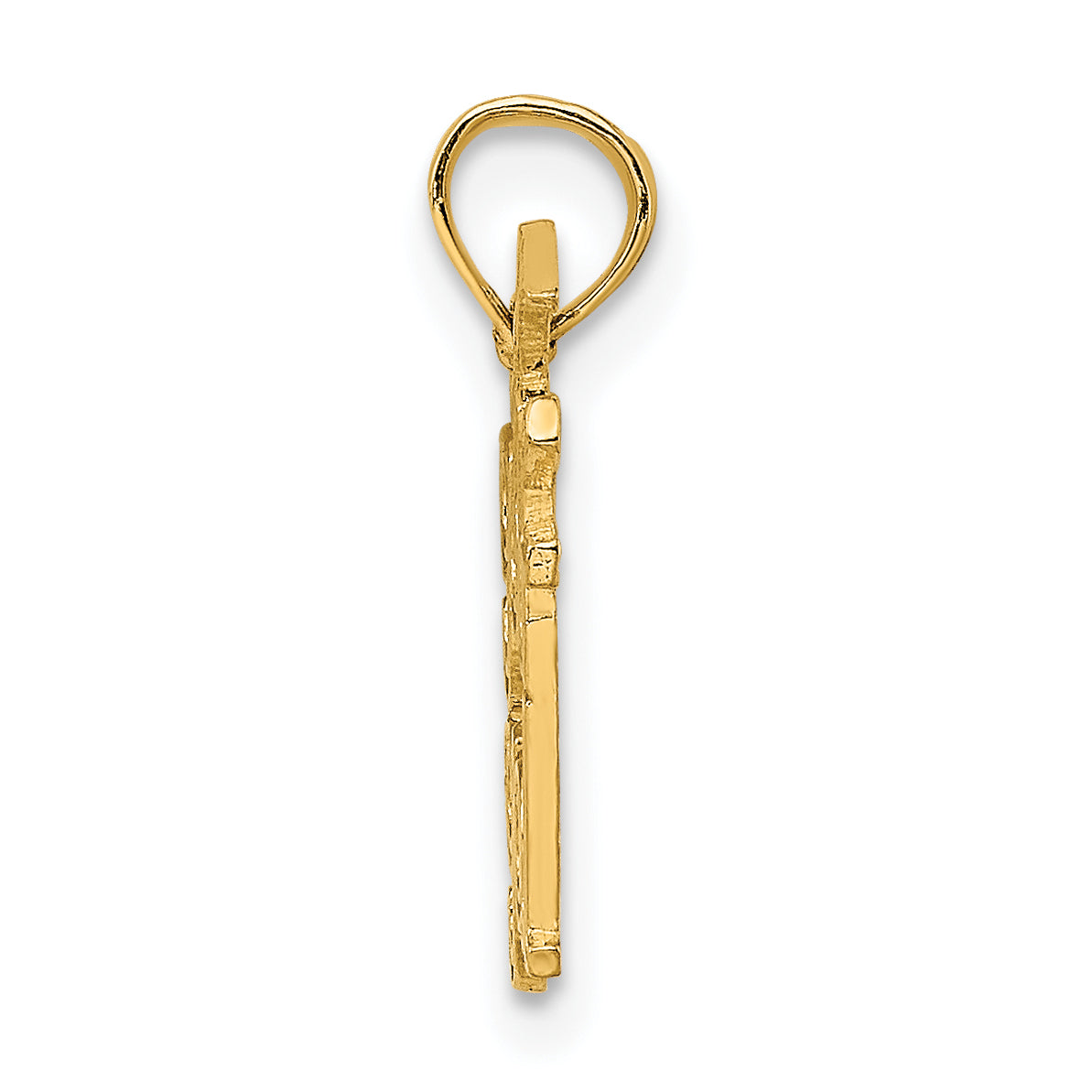 10K Solid Polished GOLF GAL Charm Secondary image