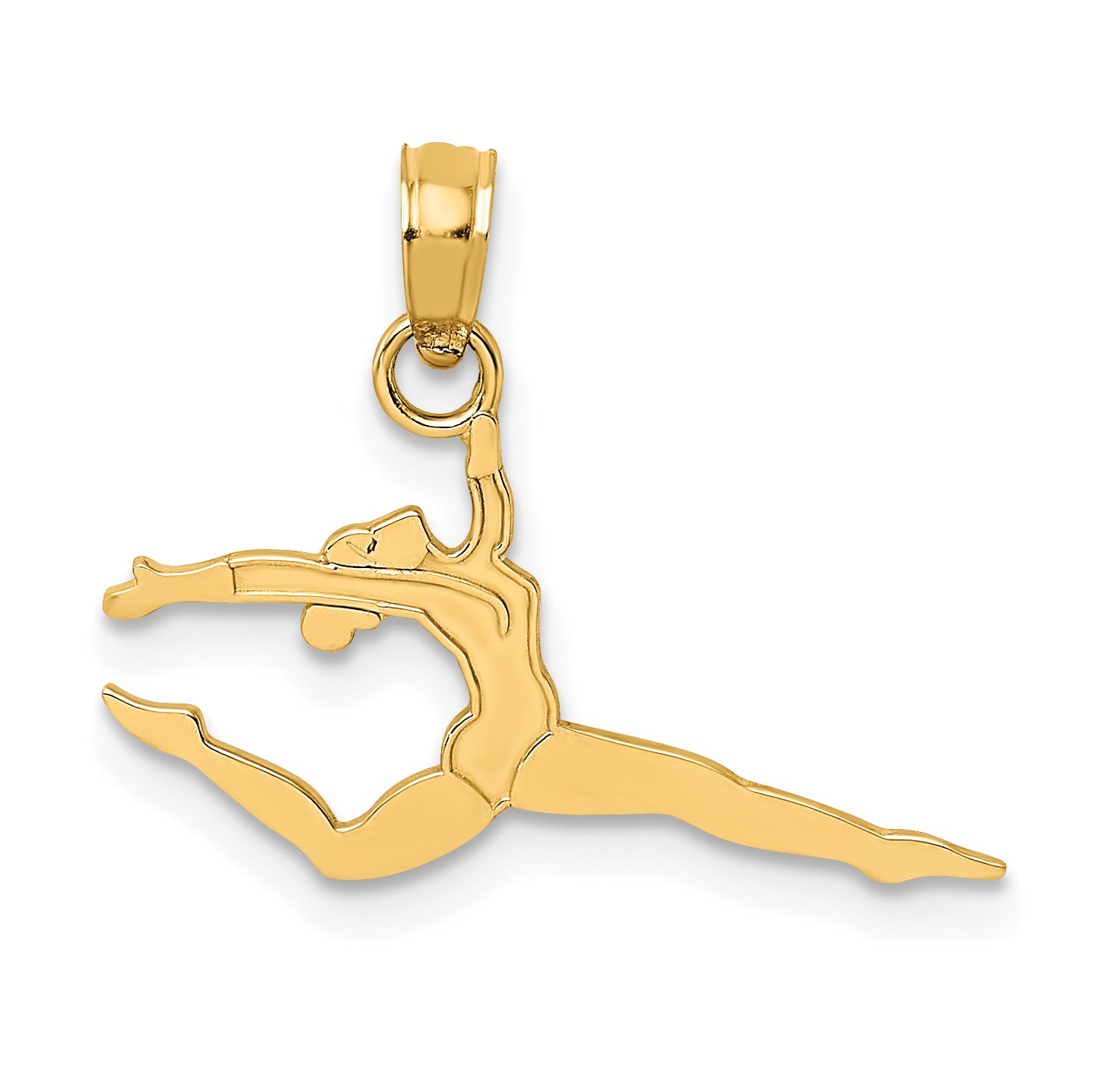 10k Solid Polished Gymnast Charm Main image