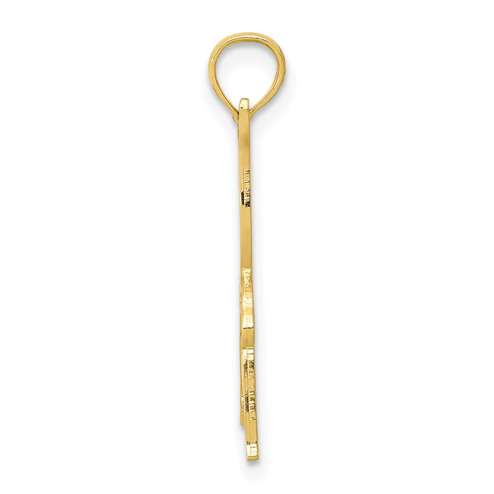 10K Solid Polished Gymnast Pendant Secondary image