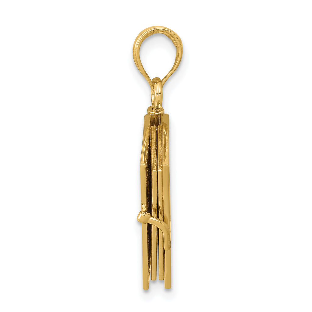 10K  3D Lords Prayer Bible Pendant