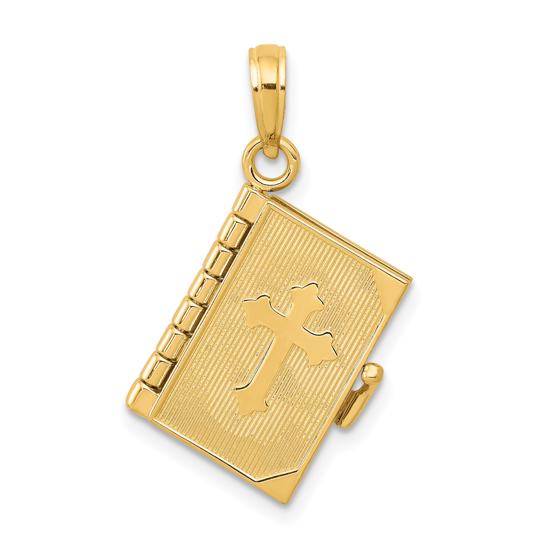 10K  3D Lords Prayer Bible Pendant Main image