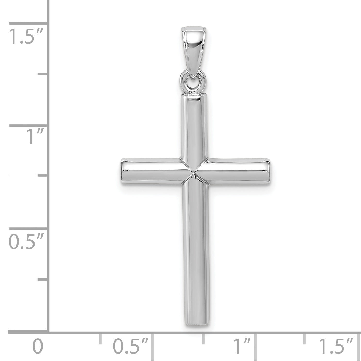10k White Gold Polished Cross Pendant Secondary image