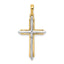 10k Two-tone Fancy Cross Pendant