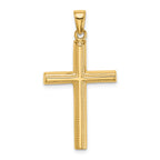 10K Polished Cross Pendant