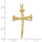 10k Polished Cross Charm