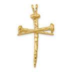 10k Polished Cross Charm