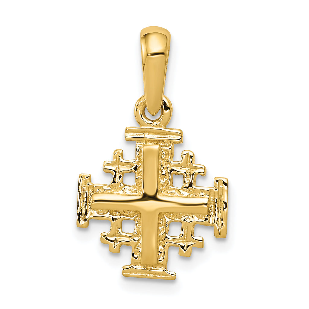 10k Jerusalem Cross Charm