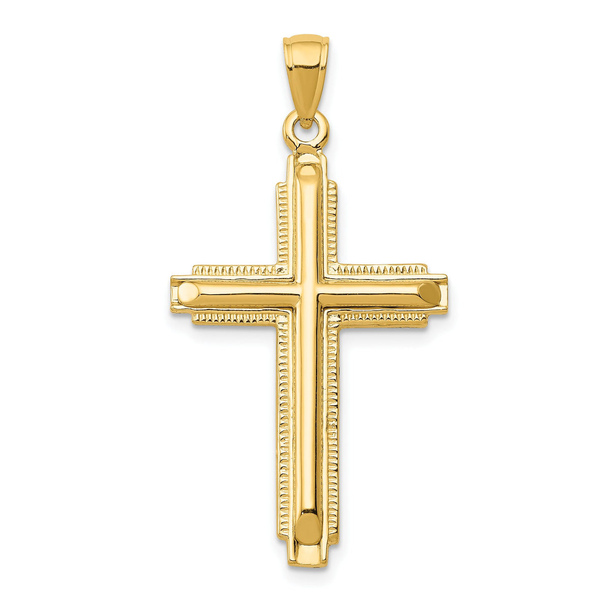 Cross Pendant in 10K Yellow Gold, 20x33mm - Sophia Jewelers Main image