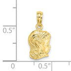 10k Girl Head Charm