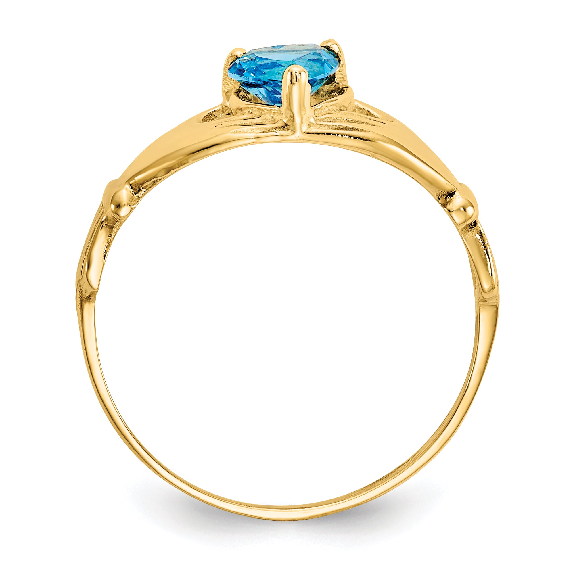 10k CZ December Birthstone Claddagh Heart Ring Secondary image