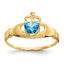 10k CZ December Birthstone Claddagh Heart Ring