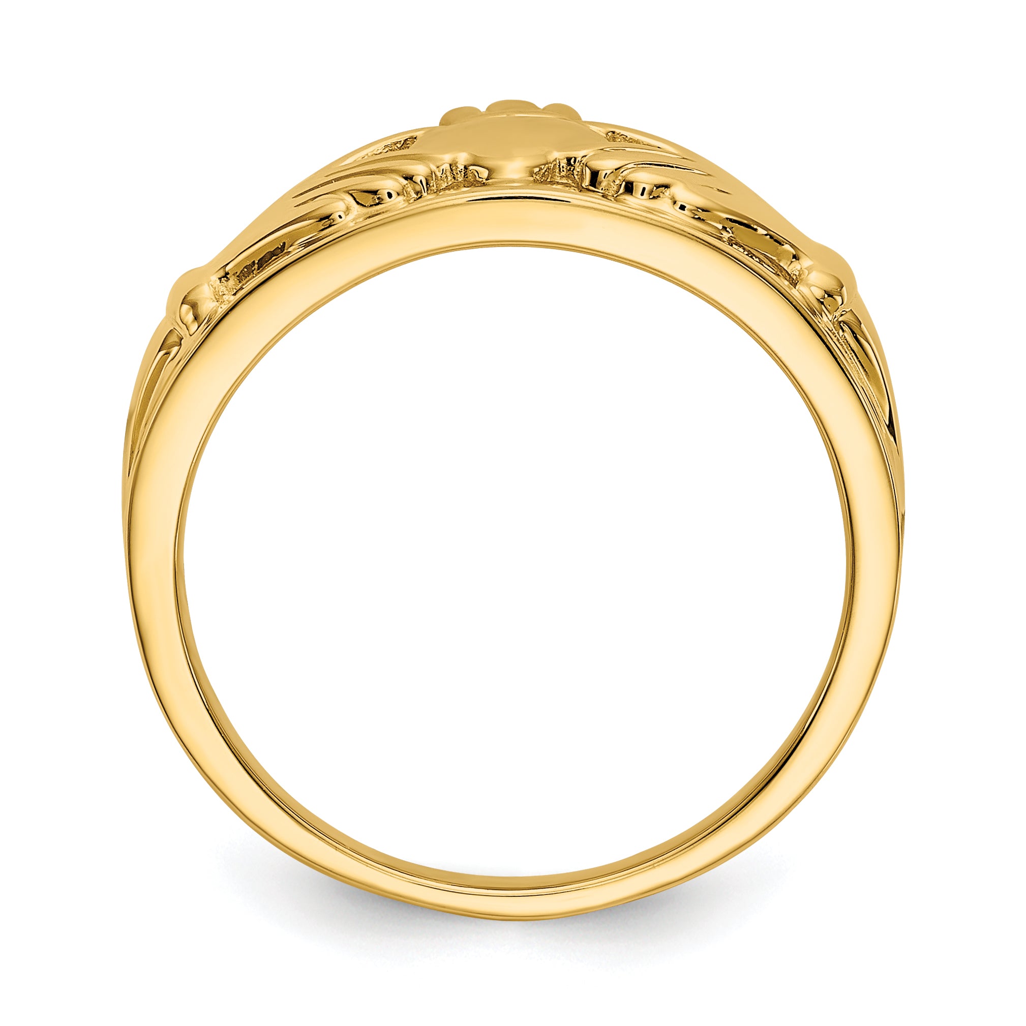 10k Polished Ladies Claddagh Ring Secondary image