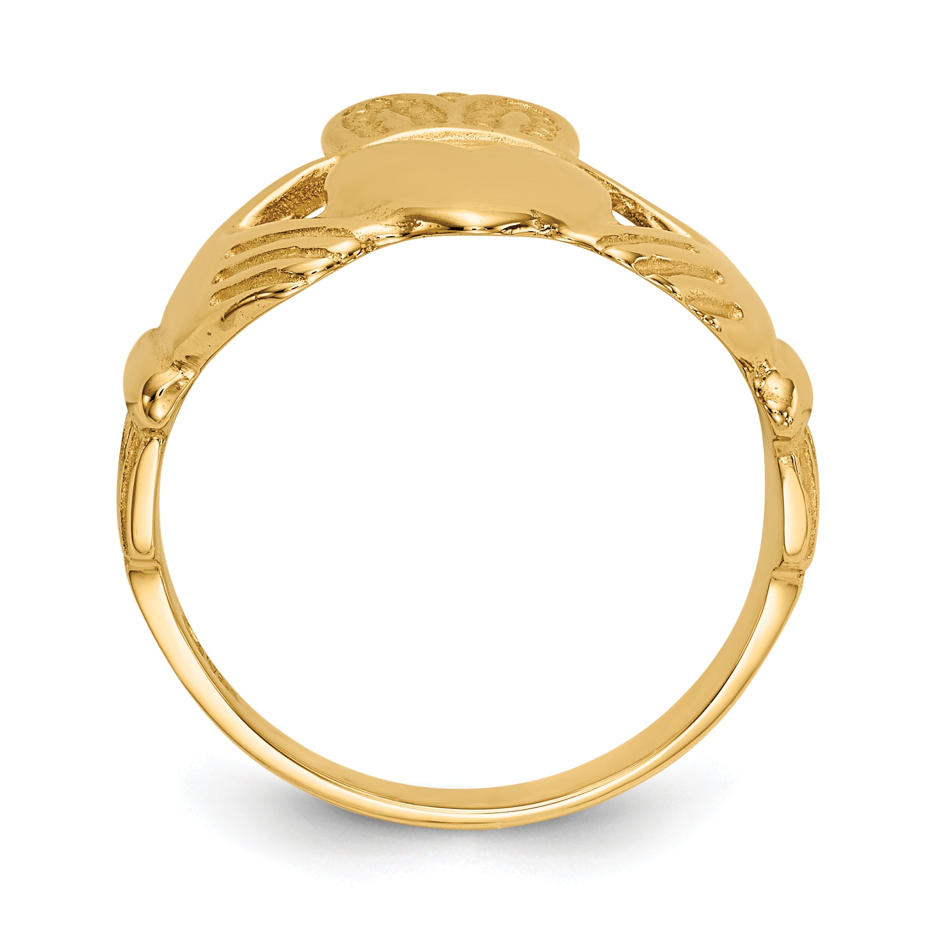 10k Polished Ladie's Claddagh Ring Secondary image