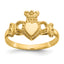 10k Polished Ladies Claddagh Ring