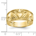 10k Polished Men's Claddagh Band