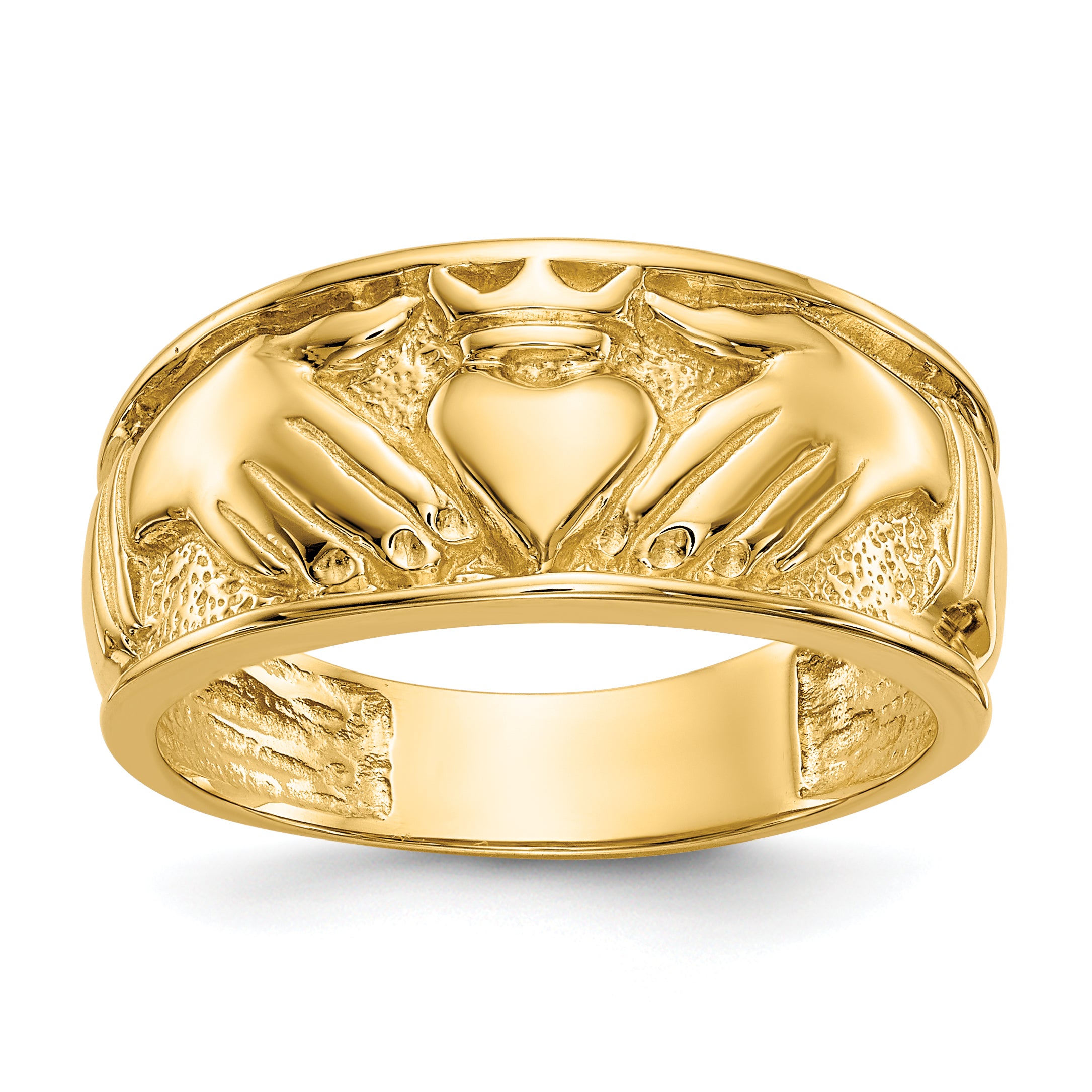 10k Polished Men's Claddagh Band Main image