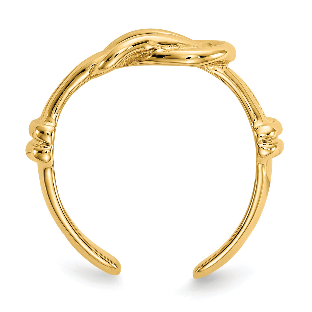 10K Love Knot Toe Ring