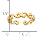 10k Swirl Toe Ring