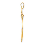 10k Double Dolphins Charm Holder Pendant
