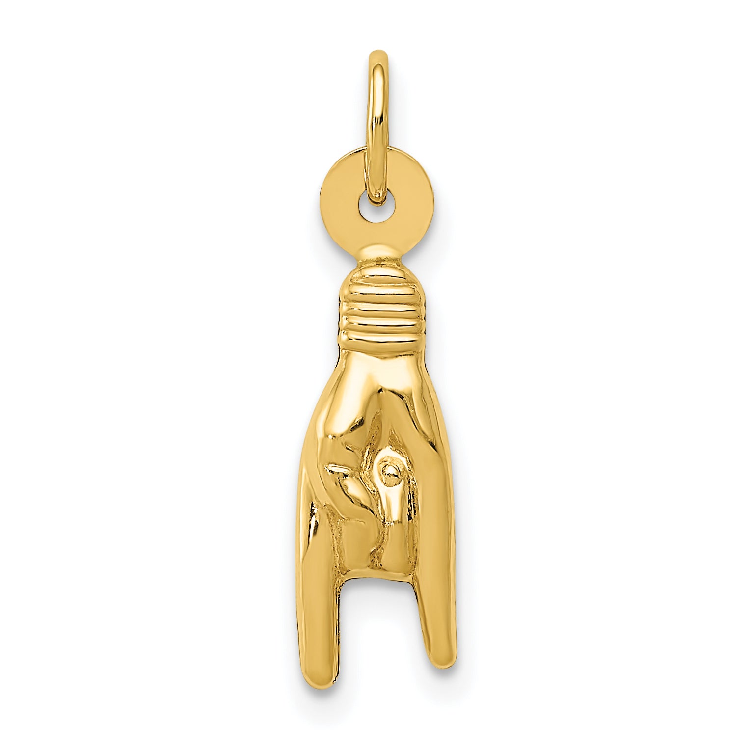 10k Rock On Sign Charm Main image