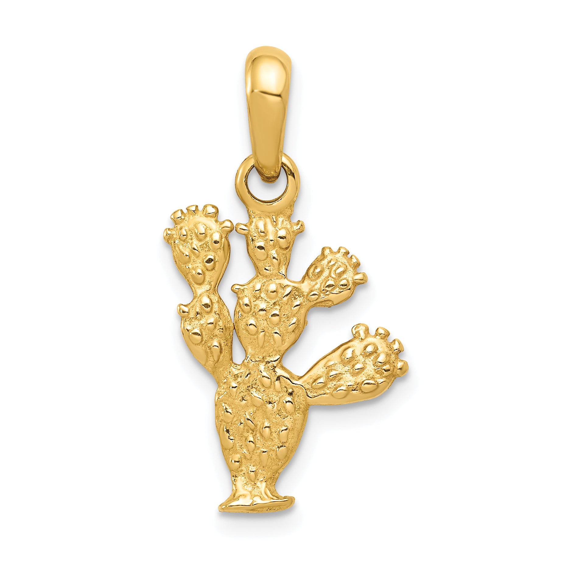 10k 3-D Cactus Pendant Main image