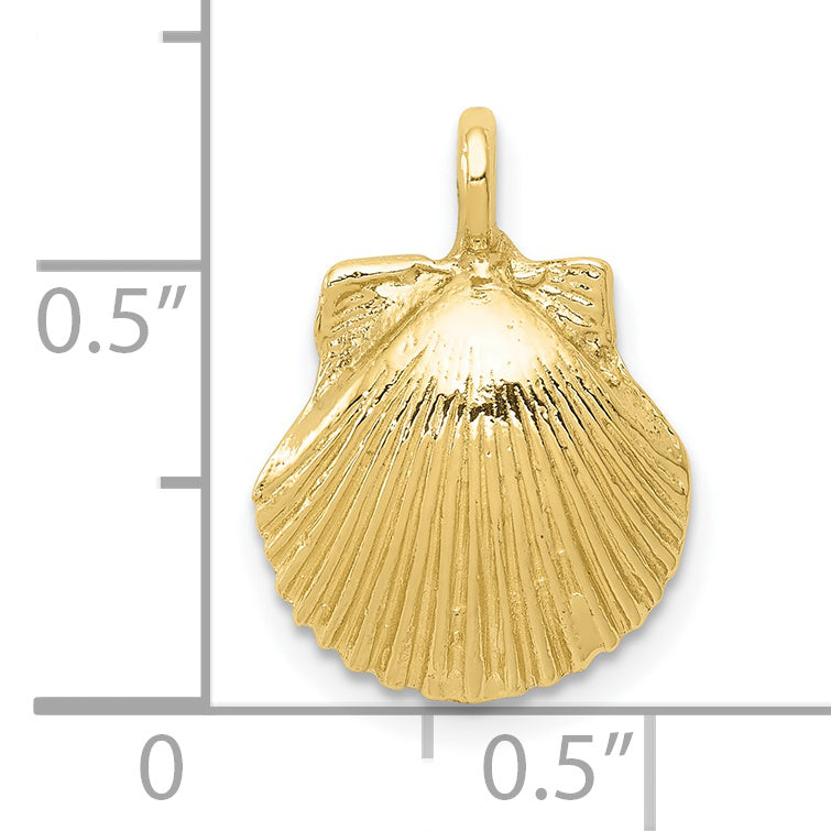 10k Seashell Pendant
